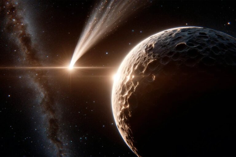 The Process Of A 'bouncing' Comet Spreading Life Across The