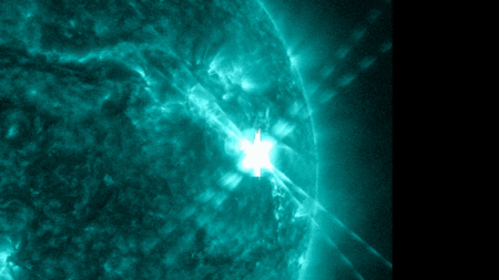 Nasa Captures Starscape As Sun Releases Powerful X2.8 Flare