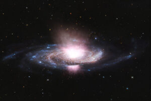 A Black Hole's Colossal Outburst Disrupts The Entire Galaxy's Equilibrium.