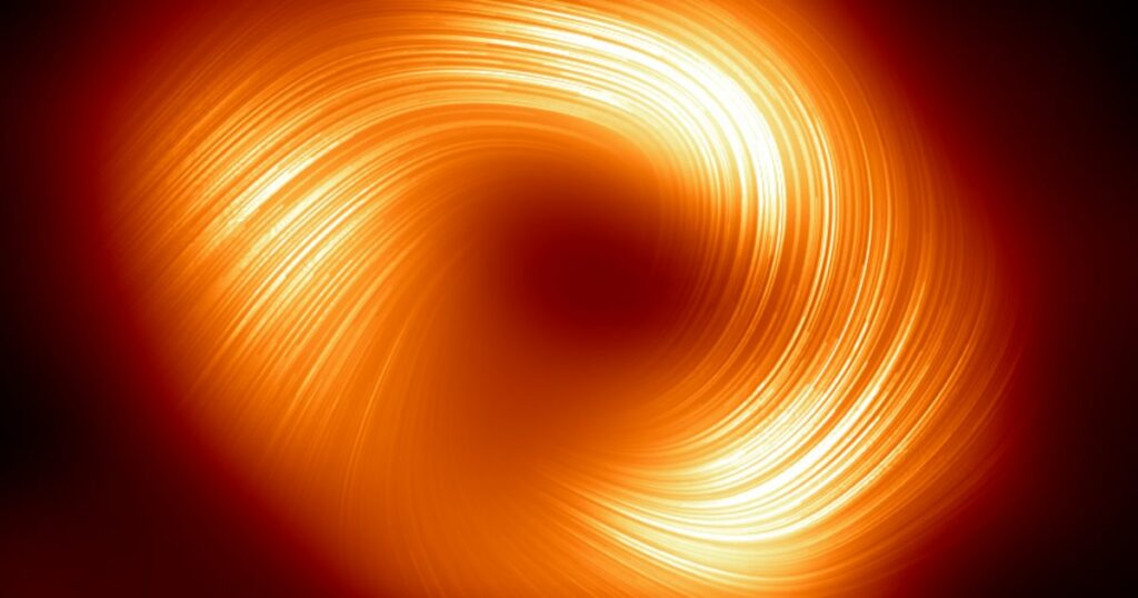 New Image Exposes Magnetic Field Surrounding Milky Way's Black Hole