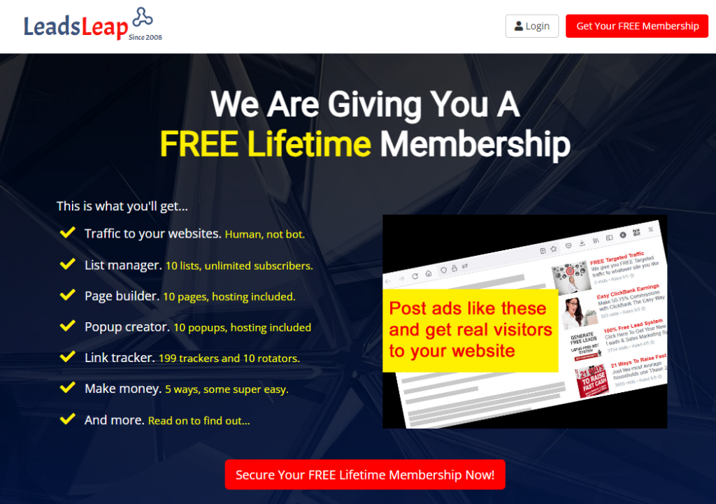 leadsleap traffic exchange