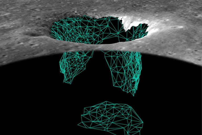 Possible Discovery of Lunar Cave Entrance Deep Hole on the Moon Possible Discovery Of Lunar Cave Entrance Deep Hole On The