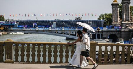 Triathletes Preparing For Paris Olympics Swim In Seine After Last Minute