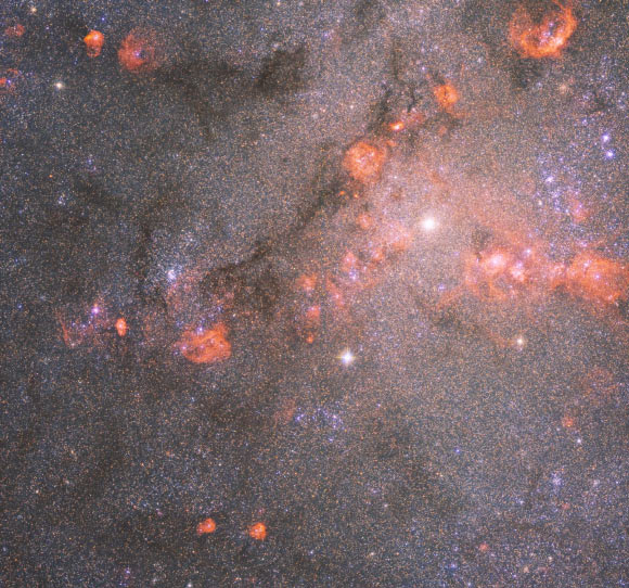 Observation by Hubble of the central region of the Trigonum Galaxy Observation By Hubble Of The Central Region Of The Trigonum