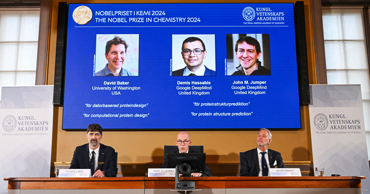 David Baker, Demis Hassabis, and John Jumper awarded the 2024 Nobel Prize in Chemistry 1 David Baker, Demis Hassabis, And John Jumper Awarded The 2024