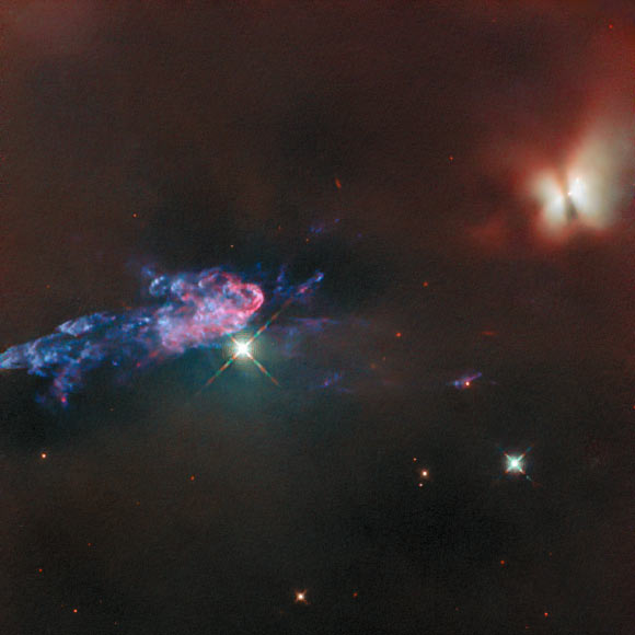 Two protostars spotted by Hubble in the Orion Nebula Two Protostars Spotted By Hubble In The Orion Nebula