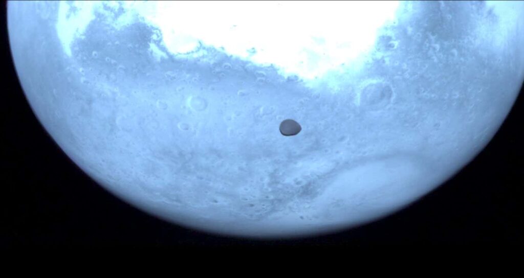 Hera asteroid mission captures breathtaking image of deimos, moon of