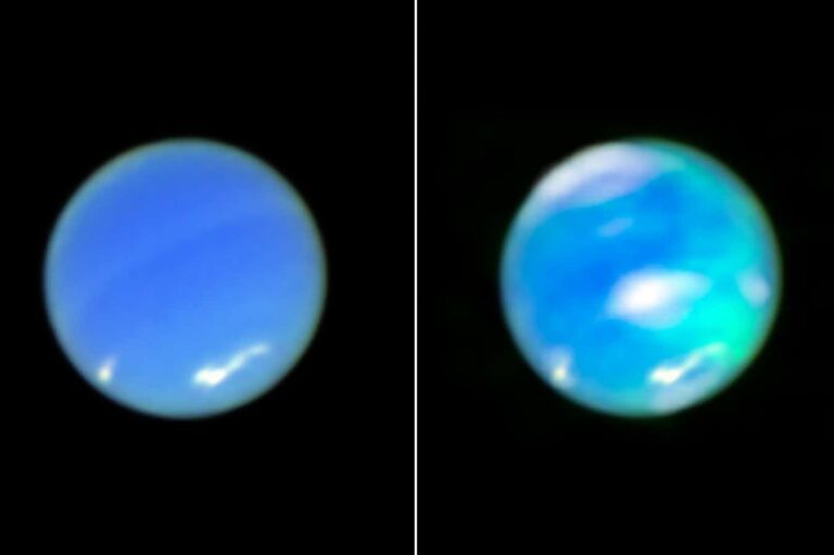 Our first encounter with aurora on neptune