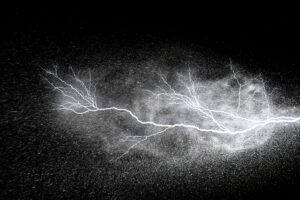 Possible origins of life on earth: peculiar microscopic lightning effects