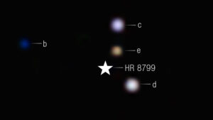 Webb successfully captures images of several massive exoplanets orbiting two