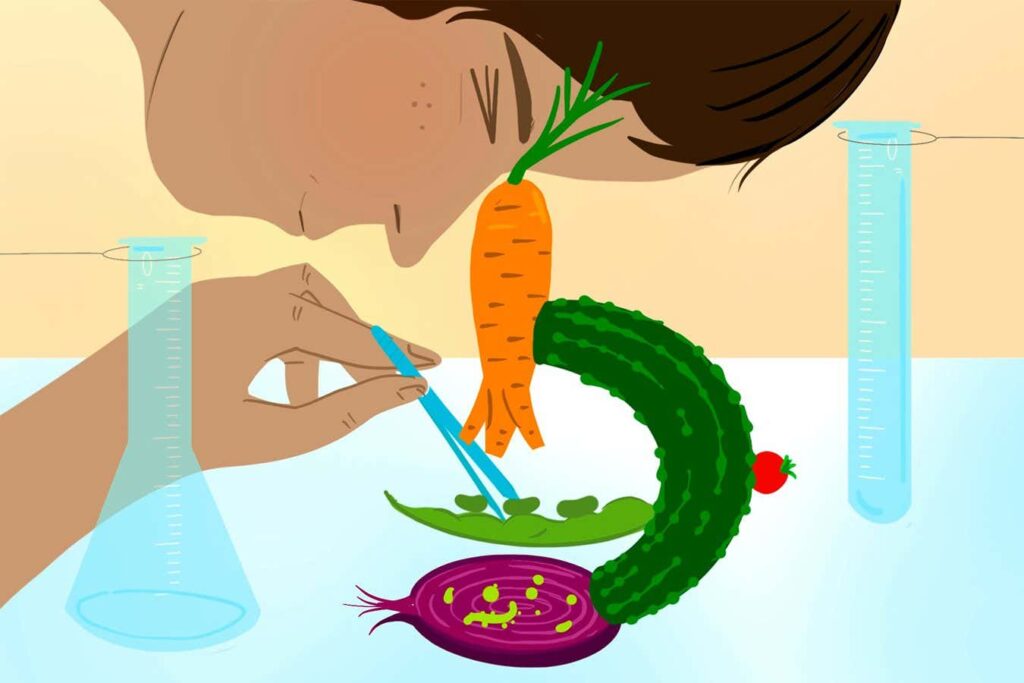 I highly doubt the existence of a "nutrition electron microscope"