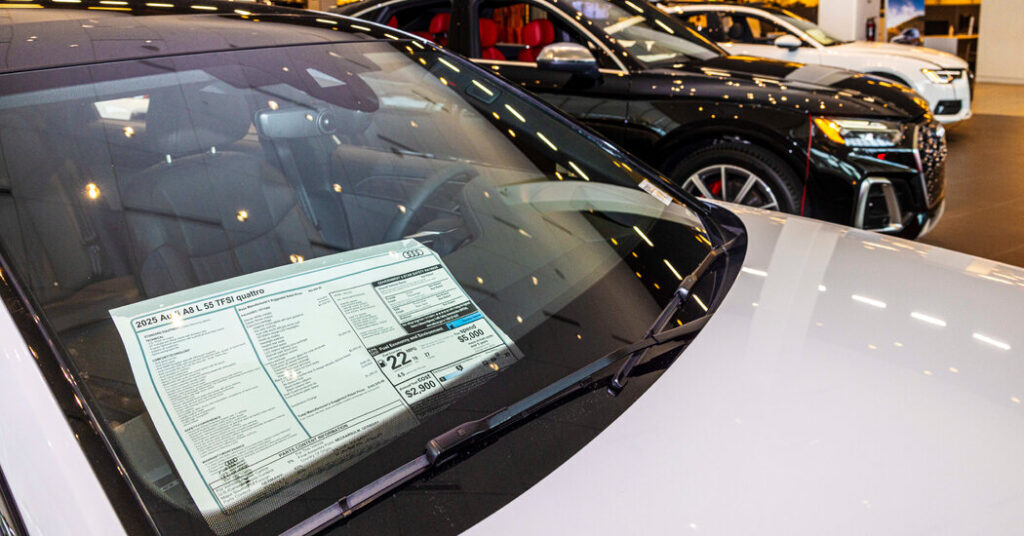 New car prices feel the pressure as car rates increase.