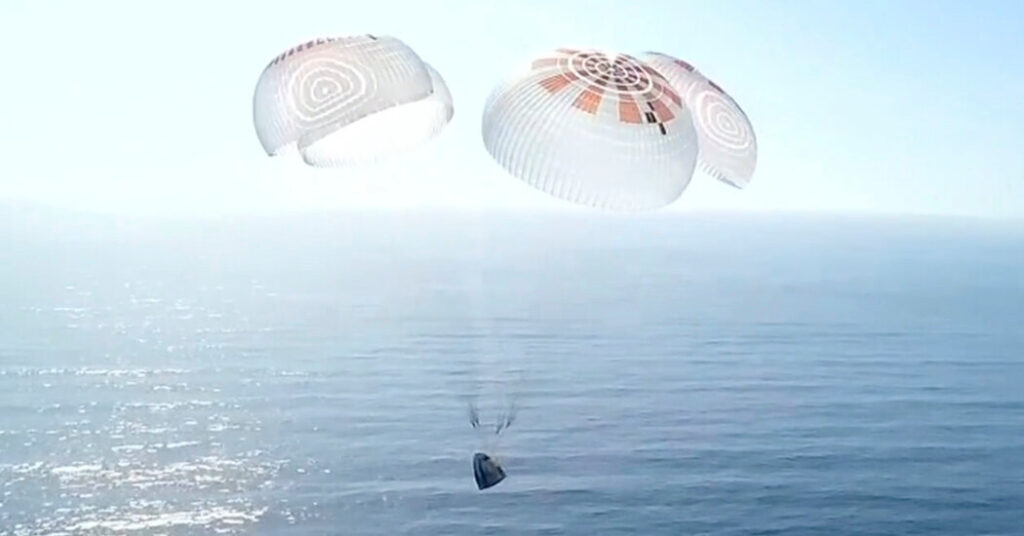 Spacex astronauts departing from california coast for historic flight