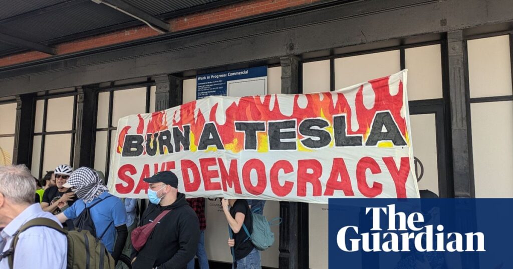 The transformation of tesla into a political protest hotspot