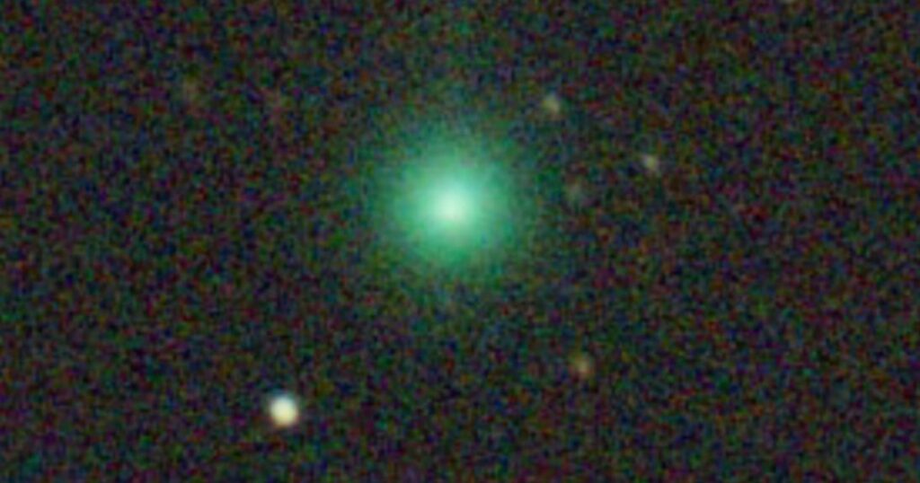 The green comet is most likely disintegrating and cannot be