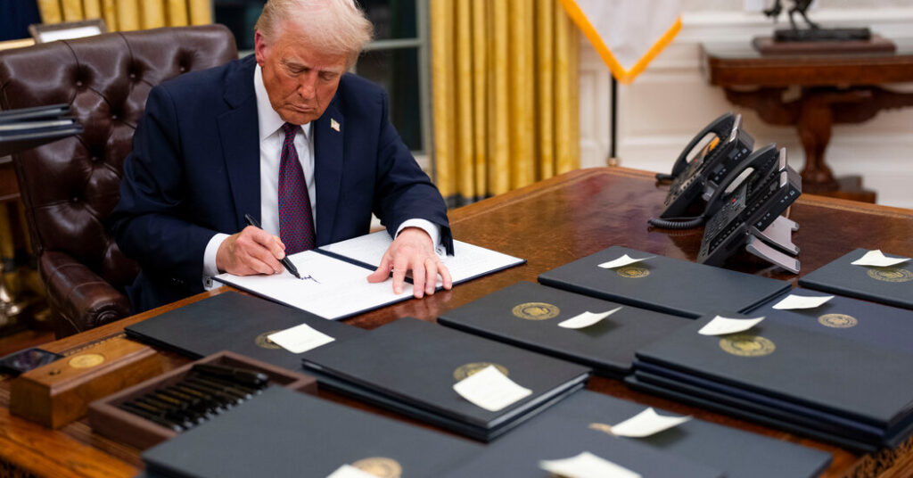 Trump was in discussions with his top aides to decide