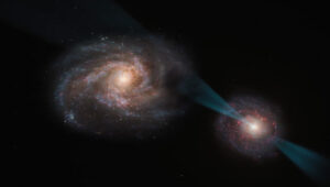 Astronomers observe dramatic galaxy collision 11 billion light years away