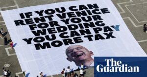 Bezos Movement in a Boundless Space One Man Renting a