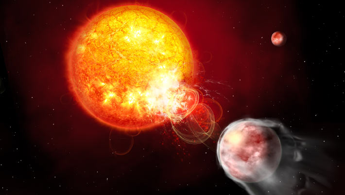 Recently Discovered Exoplanet Triggers Flares on Its Host Star Recently Discovered Exoplanet Triggers Flares on Its Host Star