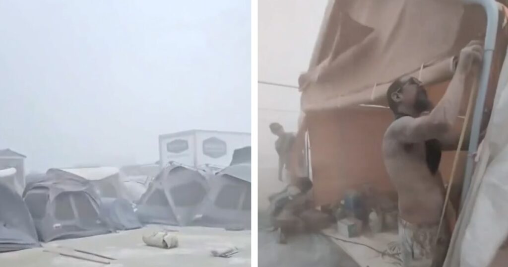 Burning Man Attendees Confront Extreme Weather Conditions