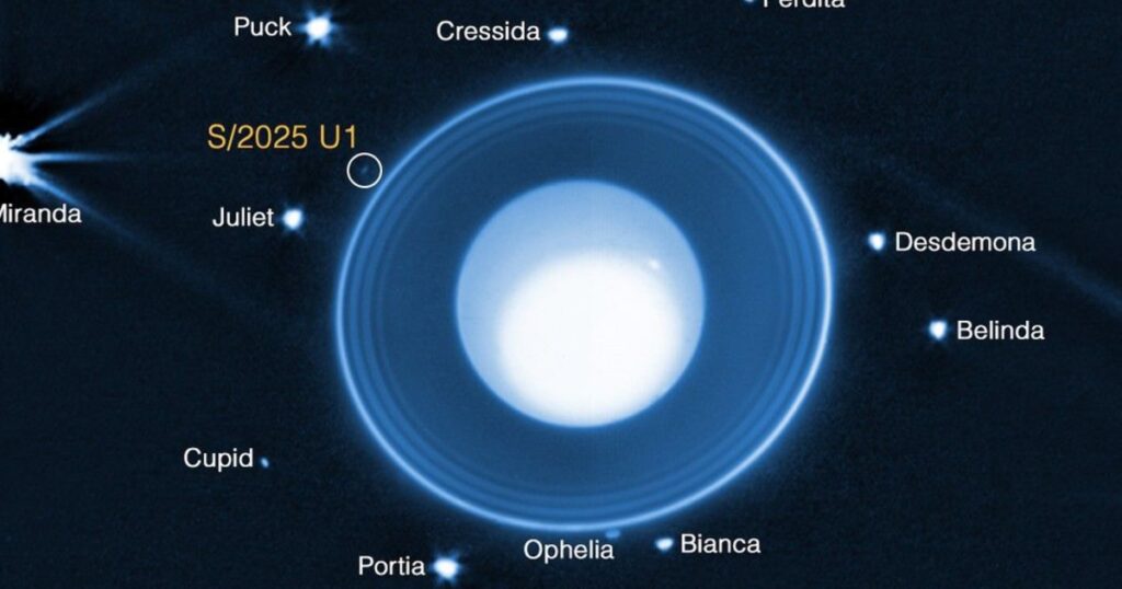 Uranus Explore Its Tiny New Moon in Just Two Hours
