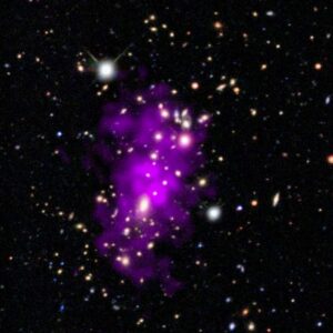 Astronomers Unveil Merging Mystery Champagne Galaxy Cluster is Two Colliding