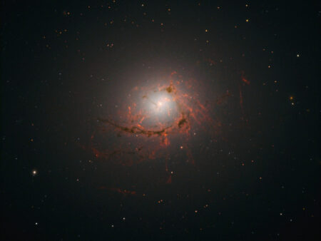 Webb Telescope Reveals Supermassive Black Hole Feeding on Cosmic Gas