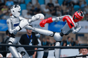 Amazing Footage of a Chaotic Athletic Competition Held by Robots