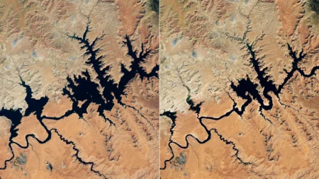 Americas largest reservoir hits historic low levels