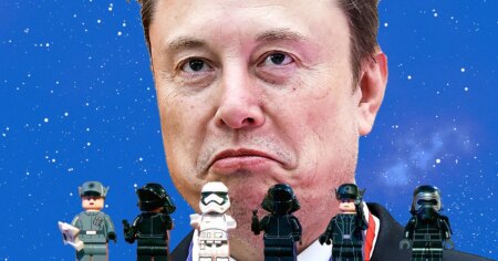 Elon Musk showcases Glock Lego Star Wars collection before receiving
