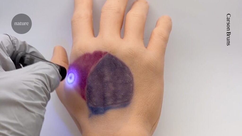 Invisible Tattoos Revealed Under UV Light Invisible Tattoos Revealed Under UV Light
