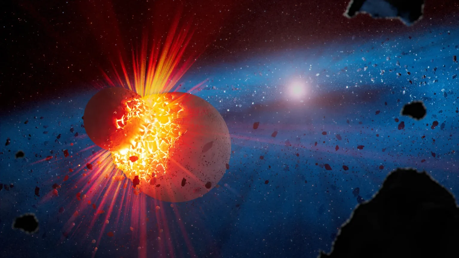 NASA Discover Signs of Mars Sized World Colliding