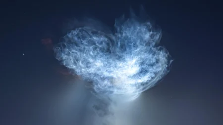NASA SpaceX Launch Lights Up the Sky with Giant Glowing